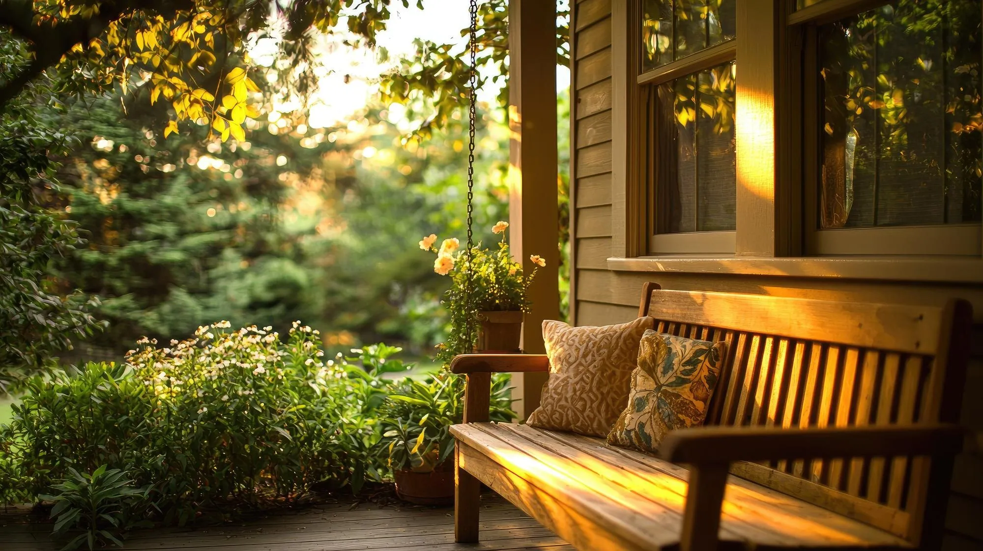 Jardín de un hogar geriátrico en Colombia